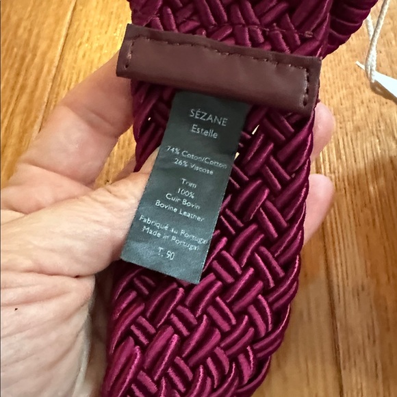 Sezane Estelle Belt Cassis - Size 90 - Picture 3 of 3